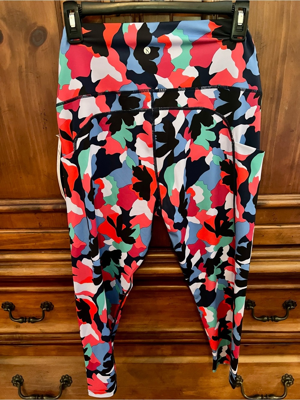 Layer 8 Multicolor Abstract Print Active Leggings
